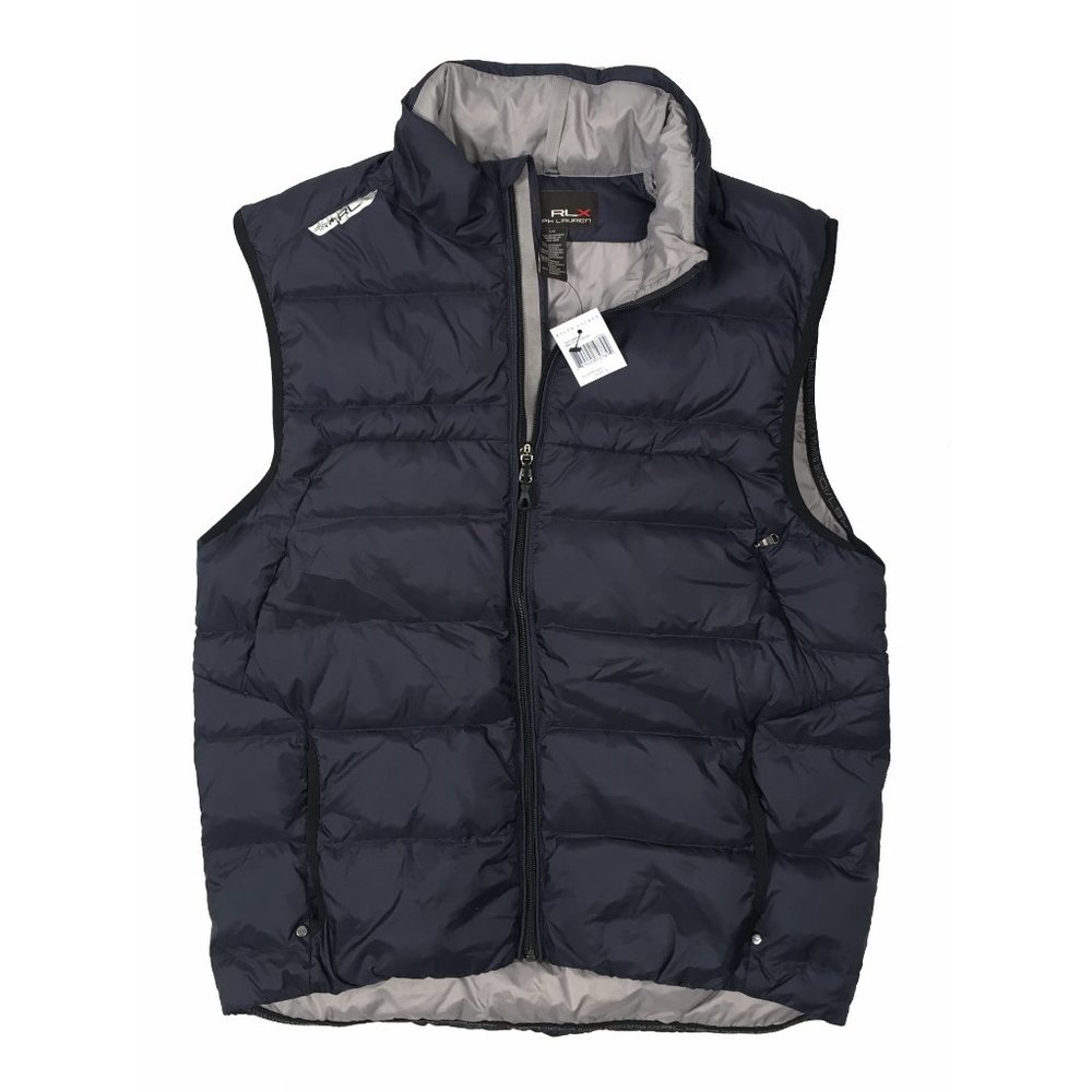 New RLX Ralph Lauren Navy Puffer (Down) Vest!  Small  $198  RLX Emblem Peeling
